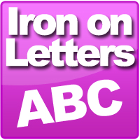 Iron on Digitally cut iron on letters in sizes from 2cm to 20cm, available in 20+ colours.