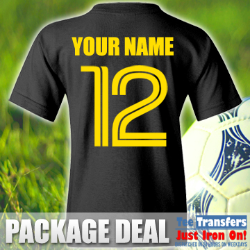 Names and Numbers package for football kits