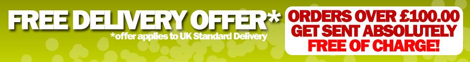 Free Delivery on orders over 100 pounds