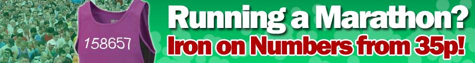 Iron on numbers for marathons