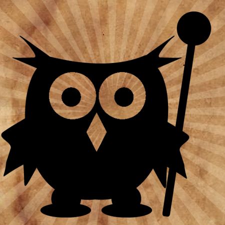 Owl with Magic Staff Iron on Transfer