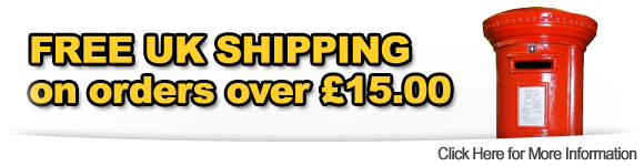Free UK Shipping over 15 pounds